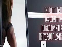 Ebony Amateur Twerks Ass in Lingerie and Costumes with Sexy Dancing Moves.