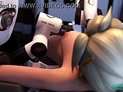 Mercy made to cum many times and knocked up by dominant ai