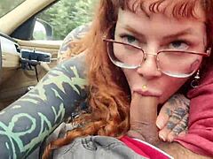 Emotional First Time Oral In Dad's Car With Submissive Teasing