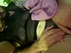 Slide the panties to the side for interracial cock