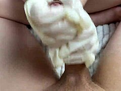 Specific POV of Step Sister Fingering in Oiled Latex Gloves