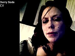 cherry soda gets cum on tits and face in escort scene