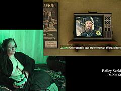 She plays Alan Wake 2 naked with big tits.