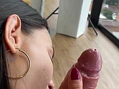 Petite 18+ Latina lingerie model receives hard anal and massive creampie in POV vertical sex