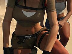 Lara and Sheva embark on a dorky exploration adventure.