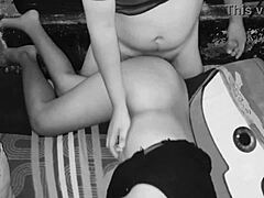 Single mom offers ass for help, getting fucked quickly before son wakes.