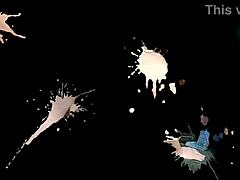 Footjob bitch gets fucked by two cocks while wife rages in bathroom