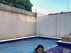 i caught my hot neighbor drii cordeiro playing with a sex machine in her backyard and it was so sexy