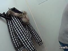 striking czech teen tempted in mall for pov experience