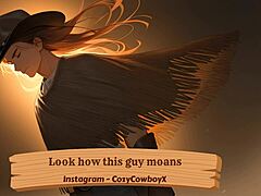 guy moans erotically during solo orgasm with friend watching