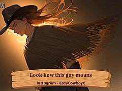 guy moans erotically during solo orgasm with friend watching