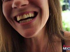 Petite mature julia gives wet bj and masturbates with dildo