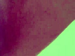 Natural busty redhead feels deep emotions during solo masturbation with clear dildo close up