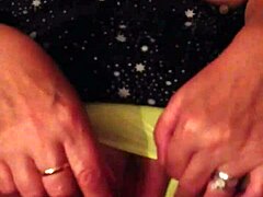 Milf In Yellow Panties Being Fingered