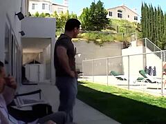 Brunette cutie Brooklyn Night gets seduced and starts a threesome full of dp and anal