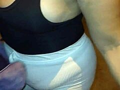 I feel excited meeting this mature woman with huge ass in lingerie