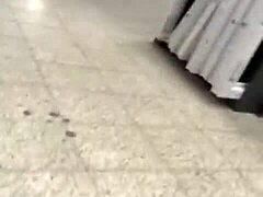 Piss and mini wank at diy store with public shop cock outdoor wanking.