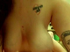 HOT babe with PIERCED nipples and PAWG CREAMPIE!