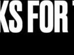 Tattooed milf gives deepthroat blowjob to big black cock