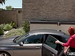 Lauren Phillips, the red BBW MILF stepmom, takes a taboo ride on her stepson's big dick