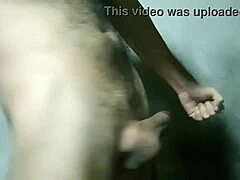 Young guy strips and masturbates his big cock for you