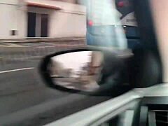 Mimi rides prince's cock in car on busy street