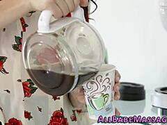 Blonde Babe Gets Lesbian Massage with Fingering and Oral