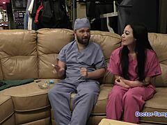 Dr Tampa - the procedure - Blaiire Celeste behind the scenes with pierced nipples and big ass.