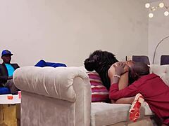 My landlord invited me to watch him fuck his ebony milf wife with monster cock at home