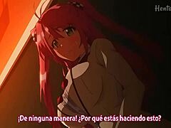 How does she manipulate with big tits?