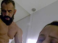 Kalena mitrak boldly sucks cock in bedroom, housewife style