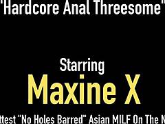 i'm maxine x, cambodian cougar, squirting hard while getting licked and fucked in threesome with toys