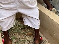 he bent me over and gave me a hot short fuck with his big black cock outdoors