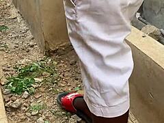 he bent me over and gave me a hot short fuck with his big black cock outdoors