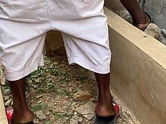 he bent me over and gave me a hot short fuck with his big black cock outdoors