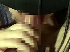 18 year old amateur girl gives intense blowjob in erotic lingerie, rough handjob cumshot