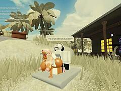 84 roblox porn, wet deepthroat blowjob on blonde tits, ebony ass in missionary cum.