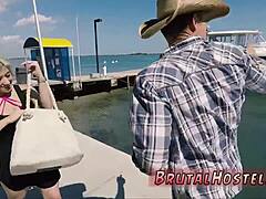 Blonde teen dominated in changing room sex!