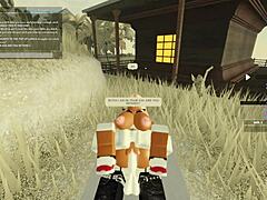 84 roblox porn, wet deepthroat blowjob on blonde tits, ebony ass in missionary cum.