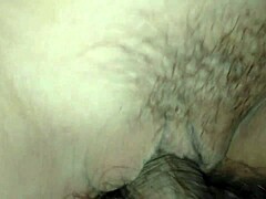 My wife tries anal for the first time, feeling tight and wet.