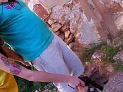 स्लटी ब्रूनेट बेब आउटडोर POV में टाइट गांड चुदवाने को तैयार?