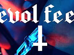 This heel play session turns into intense foot domination with choking gagging and barefoot licking