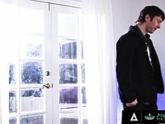 perfect petite girl vanna bardot offers steamy nuru massage with handjob and doggystyle sex for birthday, including oiled hairy pussy and cumshot in french subtitles