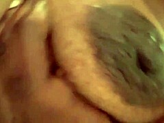 Enjoying a solo wet shower session