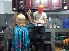 this 25-year-old guy with a big flaccid penis starts masturbating in the kitchen while waiting for his best friend to arrive