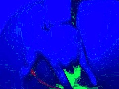 black crossdresser does solo anal finger fuck in bleu room. intriguing masturbation session stretches ass with deep doggystyle fingering moves.