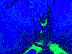 black crossdresser does solo anal finger fuck in bleu room. intriguing masturbation session stretches ass with deep doggystyle fingering moves.