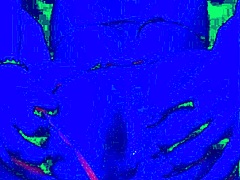 black crossdresser does solo anal finger fuck in bleu room. intriguing masturbation session stretches ass with deep doggystyle fingering moves.