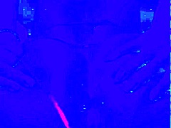 black crossdresser does solo anal finger fuck in bleu room. intriguing masturbation session stretches ass with deep doggystyle fingering moves.