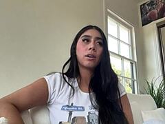 hey check out violet myers diving deeper in this hot interracial casting interview behind the scenes